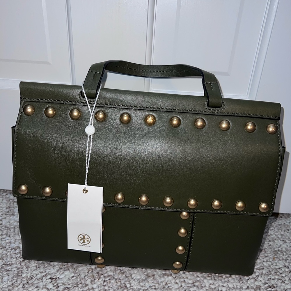 Tory Burch Olive Green Studded Women's Bag